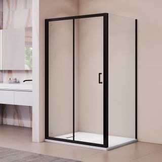 Душевой уголок RGW PA-74B PA-14B + Z-050-2B 410874118-14 110x80 см профиль чёрный стекло прозрачное