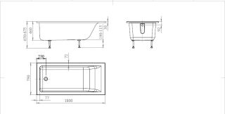 Ванна из литого мрамора Astra-Form Нейт 170x70