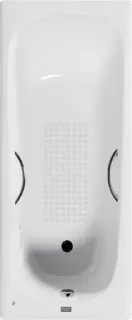 Ванна чугунная Vinsent Veron Concept VCO1657042H/VH0015CH-AS  с дугообразными ручками хром 165х70 см