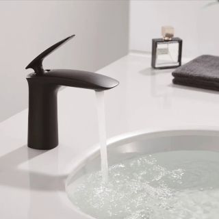 Смеситель для раковины Rose R1101H чёрный матовый Смеситель для раковины Rose R1101H чёрный матовый