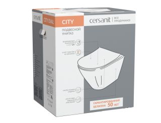 Унитаз  Cersanit CITY OVAL CLEAN ON DPL EO SLIM A63114 Унитаз  Cersanit CITY OVAL CLEAN ON DPL EO SLIM A63114