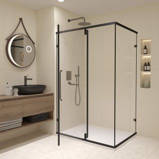 Душевой уголок RGW CL-046B 350904698-14 90x80 см профиль чёрный стекло прозрачное