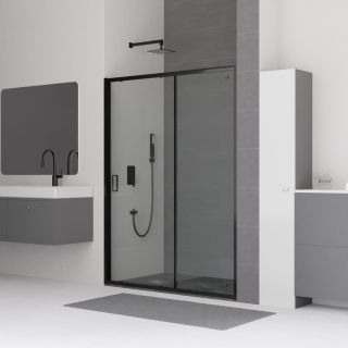 Душевая дверь RGW CL-14B 32091411-14 110 см профиль чёрный стекло прозрачное