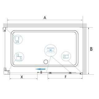 Душевой уголок RGW CL-48B (CL-14B + Z-050-1B) 32094884-014 140x80см чёрный