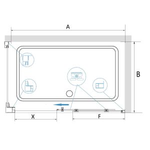 Душевой уголок RGW CL-48-1B (CL-14B + Z-060-1B) 320948128-014 120x80см чёрный