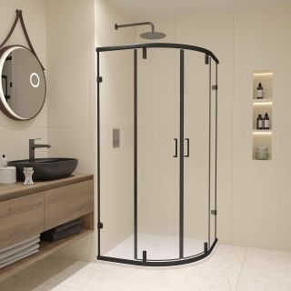 Душевой уголок RGW CL-55B 72095599-14 90x90 см профиль чёрный стекло прозрачное