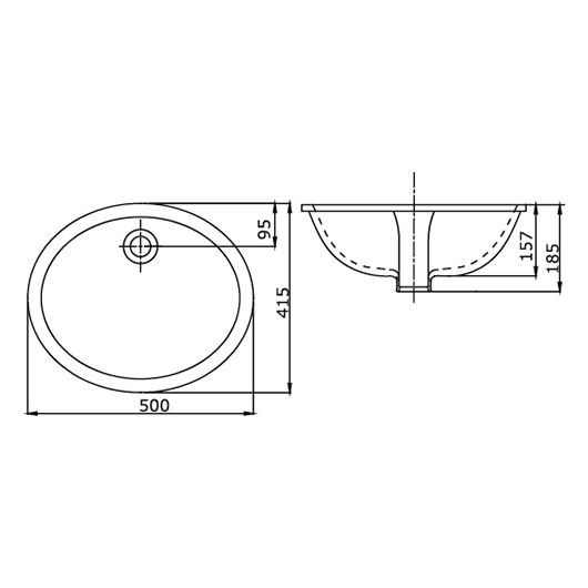 Раковина SSWW CL3022 500?415?185 Раковина SSWW CL3022 500?415?185