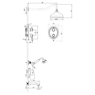 Душевой комплект Lemark Villa LM4822C хром Душевой комплект Lemark Villa LM4822C хром