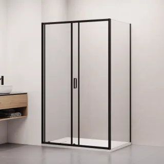 Душевой уголок RGW CL-145B 380914592-14 120x90 см профиль чёрный стекло прозрачное