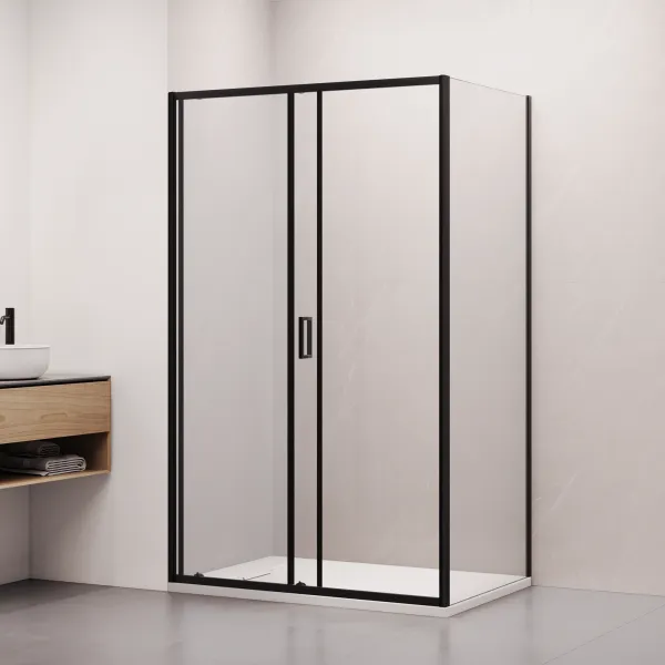 Душевой уголок RGW CL-145B 380914592-14 120x90 см профиль чёрный стекло прозрачное