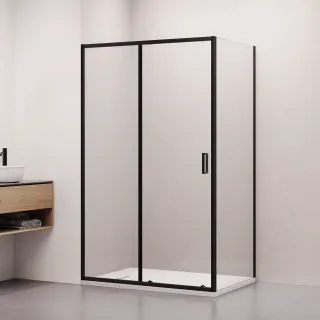 Душевой уголок RGW CL-145B 380914590-14 100x90 см профиль чёрный стекло прозрачное