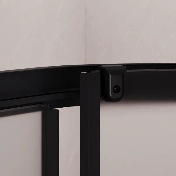 Душевой уголок RGW CL-80B 81088099-24 90x90 см профиль чёрный стекло матовое-сатинат