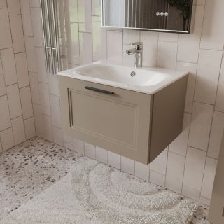 Тумба с раковиной подвесная Terminus (60см) Classik CLA10601200501O, капучино