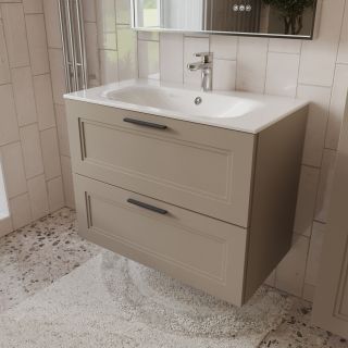 Тумба с раковиной подвесная Terminus (80см) Classik CLA10802200501O, капучино