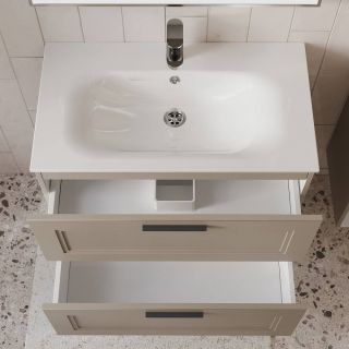 Тумба с раковиной подвесная Terminus (80см) Classik CLA10802200501O, капучино