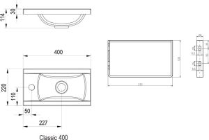 Раковина Ravak Classic 400 XJD01140000 двусторонний
