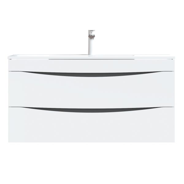 Тумба с раковиной IDDIS Cloud подвесная 100см белый CLO10W1i95K