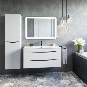 Тумба с раковиной IDDIS Cloud подвесная 100см белый CLO10W1i95K