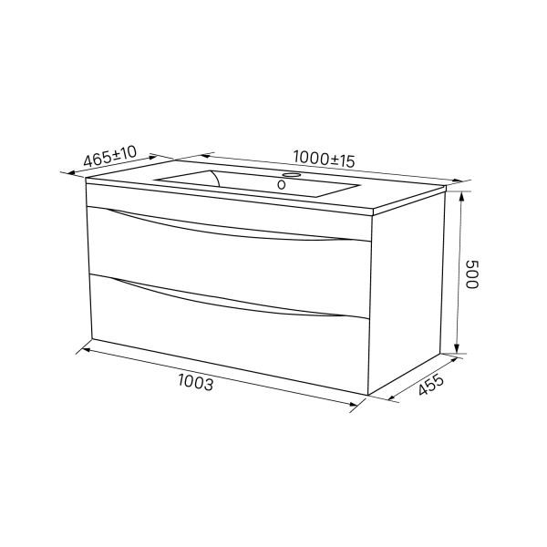 Тумба с раковиной IDDIS Cloud подвесная 100см белый CLO10W1i95K