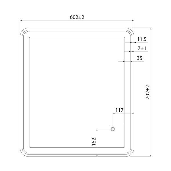 Зеркало IDDIS Cloud с LED-подсветкой 60см CLO6000i98