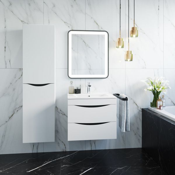 Тумба с раковиной IDDIS Cloud подвесная 60см белый CLO60W0i95K