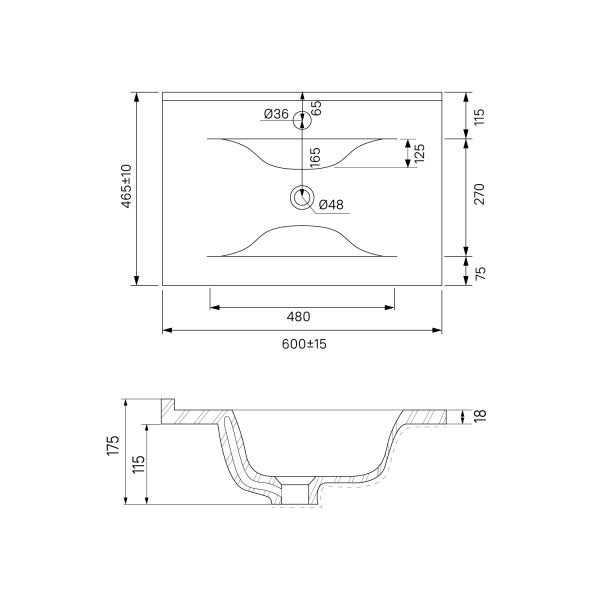 Тумба с раковиной IDDIS Cloud подвесная 60см белый CLO60W0i95K