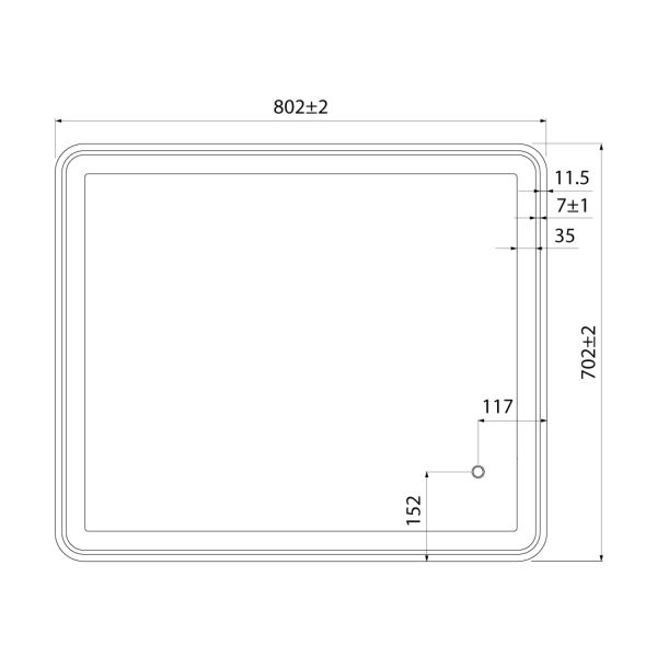 Зеркало IDDIS Cloud с LED-подсветкой 80см CLO8000i98