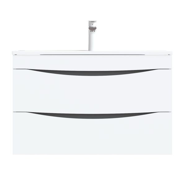 Тумба с раковиной IDDIS Cloud подвесная 80см белый CLO80W0i95K