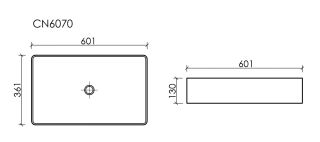 Раковина Ceramicanova Элемент (Element) CN6070MB 60 см чёрный матовый