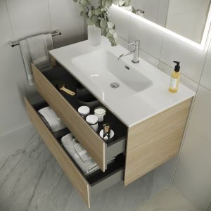 Подвесная тумба под раковину Sancos Cento CN120-1KE 120см карпатская ель