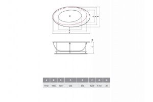Акриловая ванна Vayer Boomerang Oval Etna 194x100 Гл000010198 без гидромассажа