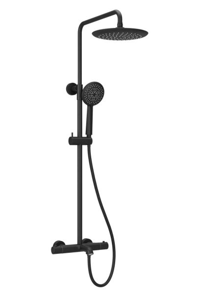 Душевая стойка Sancos Game SC3001MB с термостатом чёрный матовый