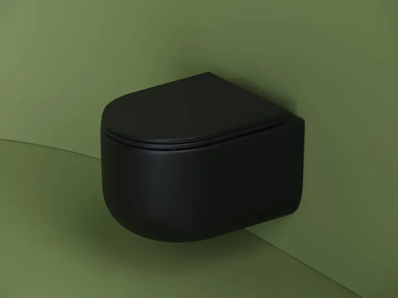Подвесной унитаз Ceramica Nova Ulma CN4006MB безободковый чёрный матовый