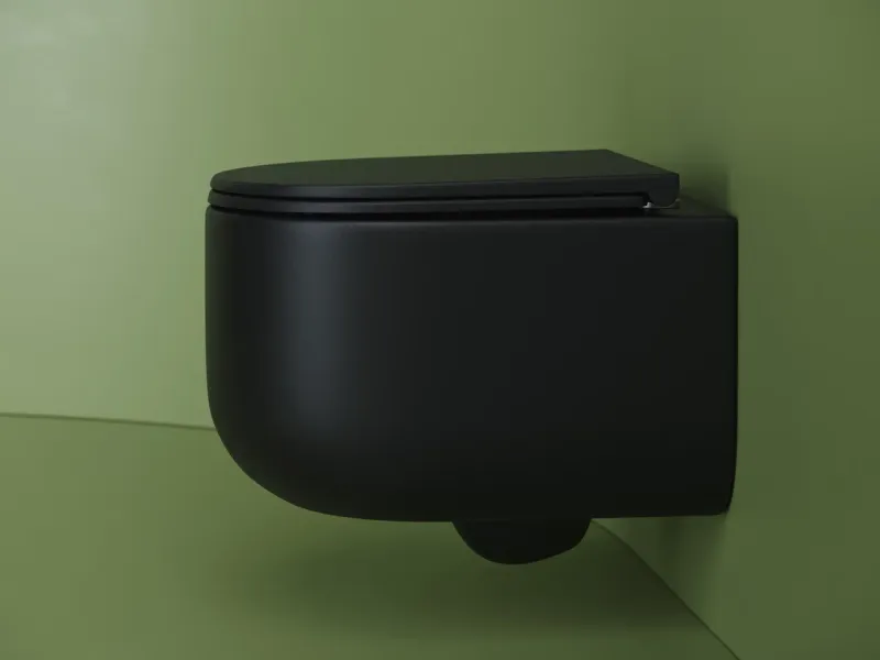 Подвесной унитаз Ceramica Nova Ulma CN4006MB безободковый чёрный матовый