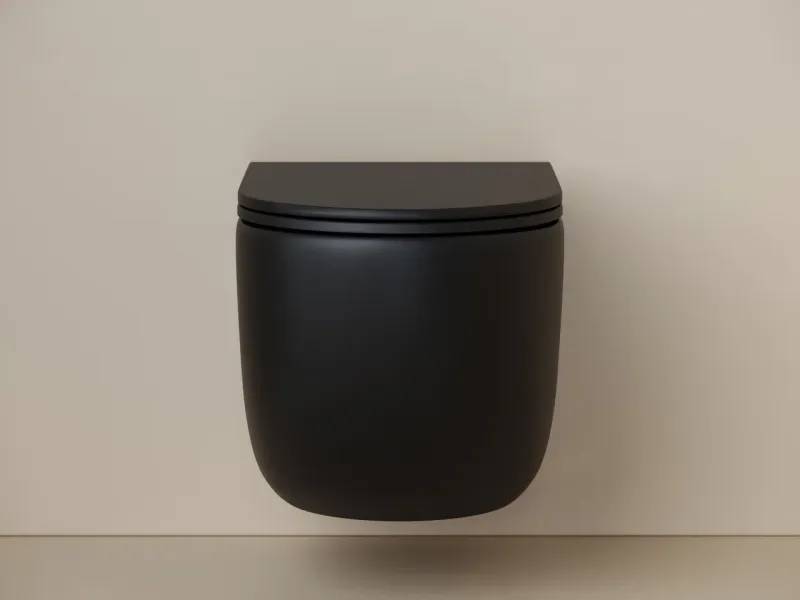 Подвесной унитаз Ceramica Nova UP CN4007MB безободковый чёрный матовый Подвесной унитаз Ceramica Nova UP CN4007MB безободковый чёрный матовый