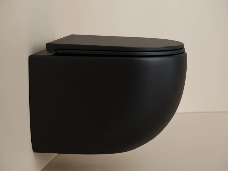 Подвесной унитаз Ceramica Nova UP CN4007MB безободковый чёрный матовый Подвесной унитаз Ceramica Nova UP CN4007MB безободковый чёрный матовый