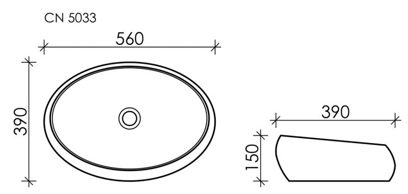 Раковина Ceramica Nova Element CN5033 56см белый