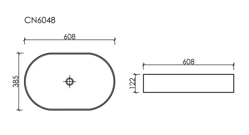 Раковина Ceramica Nova Element CN6048MH 60см антрацит матовый