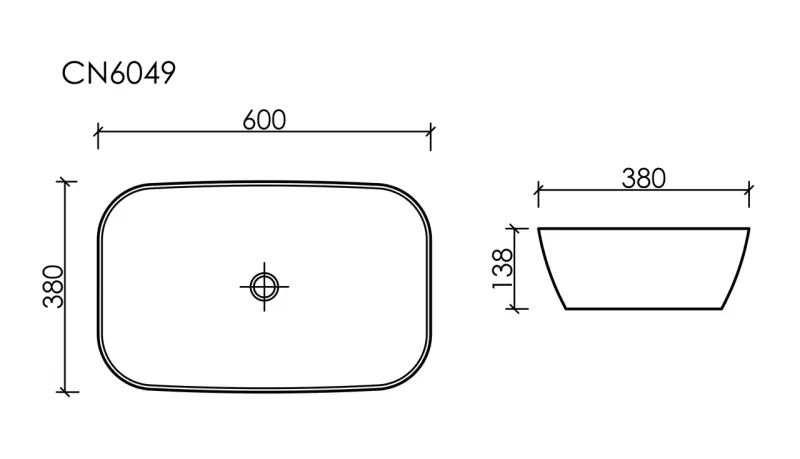 Раковина Ceramica Nova Element CN6049MH 60см антрацит матовый