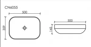 Раковина Ceramica Nova Element CN6055MB 50см чёрный матовый
