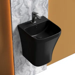 Подвесная раковина Ceramica Nova Dion CN6067MB 36см чёрный матовый