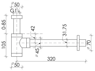 Сифон для раковины Ceramica Nova 70001MB с мокрым затвором чёрный матовый Сифон для раковины Ceramica Nova 70001MB с мокрым затвором чёрный матовый