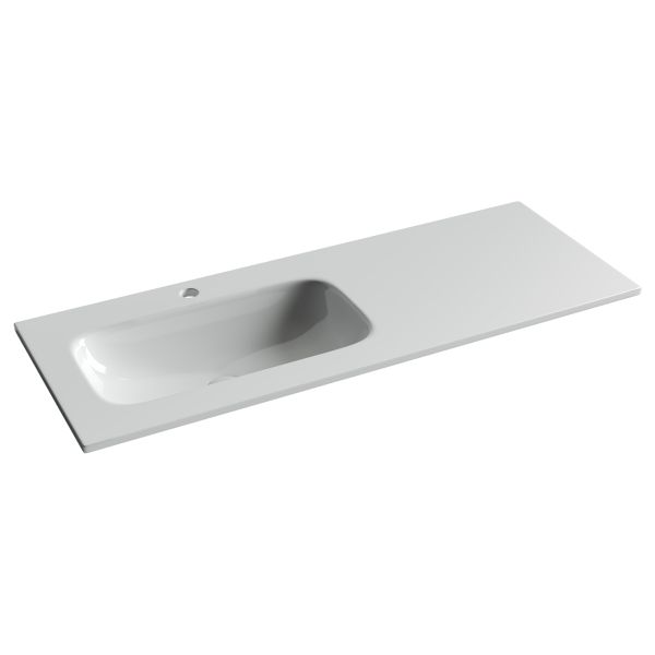 Раковина Ceramicanova Grace CN7020 с чашей слева 120 см белый