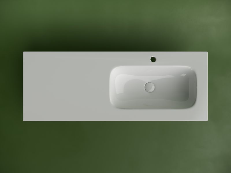 Раковина Ceramicanova Grace CN7021 с чашей справа 120 см белый
