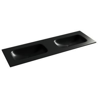 Раковина Ceramicanova Grace CN7022MBwx с двумя чашами 140 см чёрный матовый Раковина Ceramicanova Grace CN7022MBwx с двумя чашами 140 см чёрный матовый