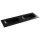 Раковина Ceramicanova Grace CN7022MBwx с двумя чашами 140 см чёрный матовый