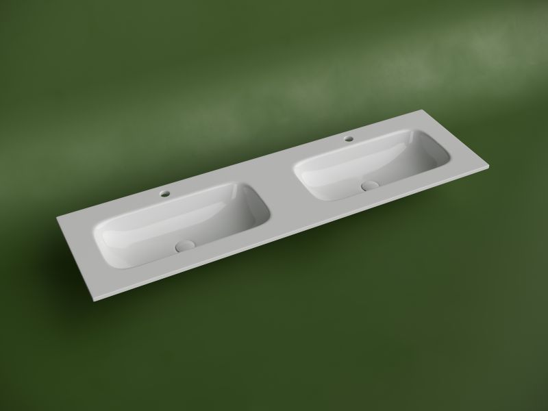 Раковина Ceramicanova Grace CN7023 с двумя чашами 160 см белый Раковина Ceramicanova Grace CN7023 с двумя чашами 160 см белый