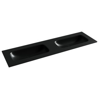 Раковина Ceramicanova Grace CN7023MBwx с двумя чашами 160 см чёрный матовый Раковина Ceramicanova Grace CN7023MBwx с двумя чашами 160 см чёрный матовый
