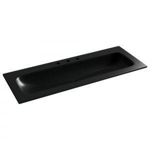 Раковина Ceramicanova Grace CN7024MB 120 см чёрный матовый