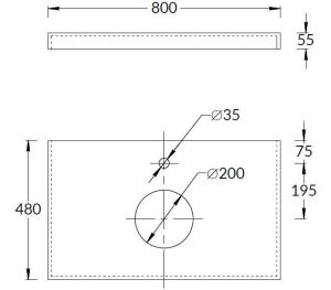 Столешница Kerama Marazzi Plaza Classic Neo CN80.SG560420R 80 см бежевый натуральный